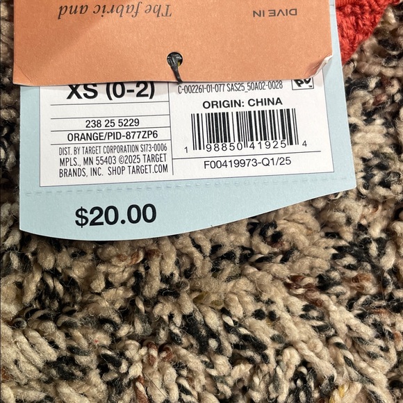 Shade & Shore Orange Crochet Triangle Bikini Top Size XS | NWT - Picture 7 of 7